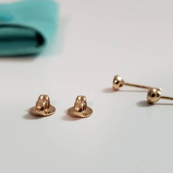 Tiffany & Co Diamonds By the Yard Gold Stud Earrings - Picture 4 of 9